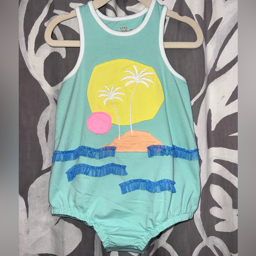 Beach Appliqué Bubble Onesie
